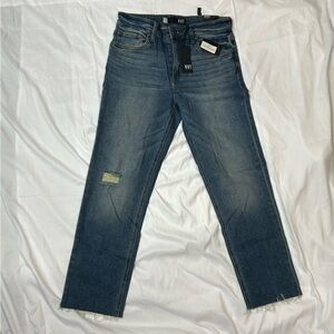 NWT KUT From The Kloth, Women’s Rachael Ripped Raw Hem Mom Jeans, 2